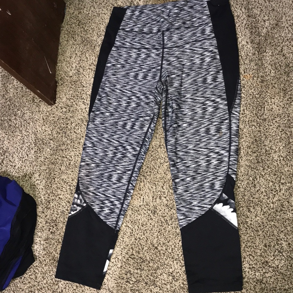 Black and white stripped pants.